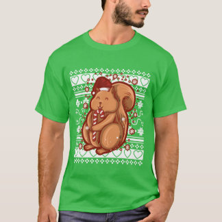 Camiseta Família de esquilo de Natal doce e doce