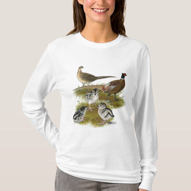 Camiseta Família de Faisão-de-pescoço-anilado (Frente)