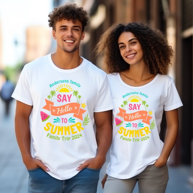 Camiseta Família de férias de verão (Criador carregado)