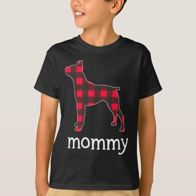 Camiseta Família de Festas de Natal de Cachorro de Mamãe Ve (Frente)