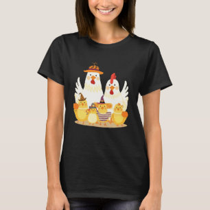 Camiseta Família de Frango de Halloween Fofo Fantasias para