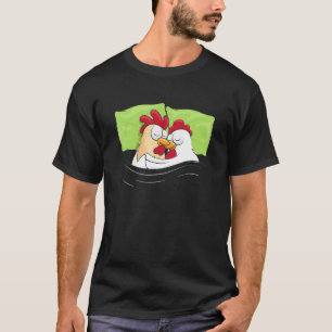 Camiseta Família de Frango de Natal Mulheres Homens C