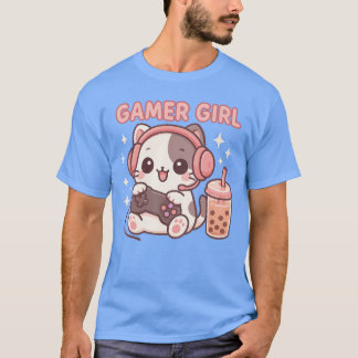 Camiseta Família de Gata Gamer Garota