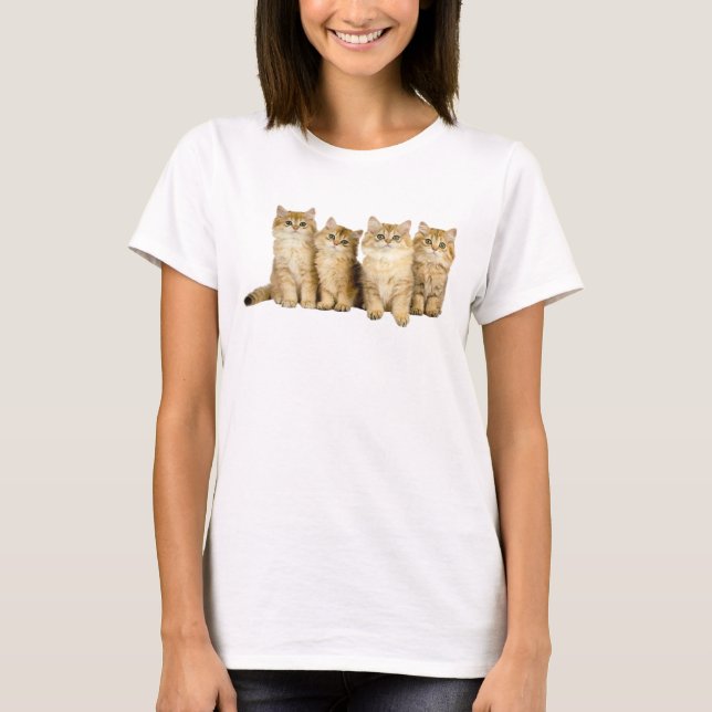 Camiseta Família de gatinhos bonitos (Frente)