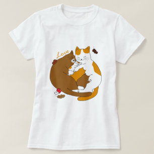 Camiseta Família De Gatos Bonitos