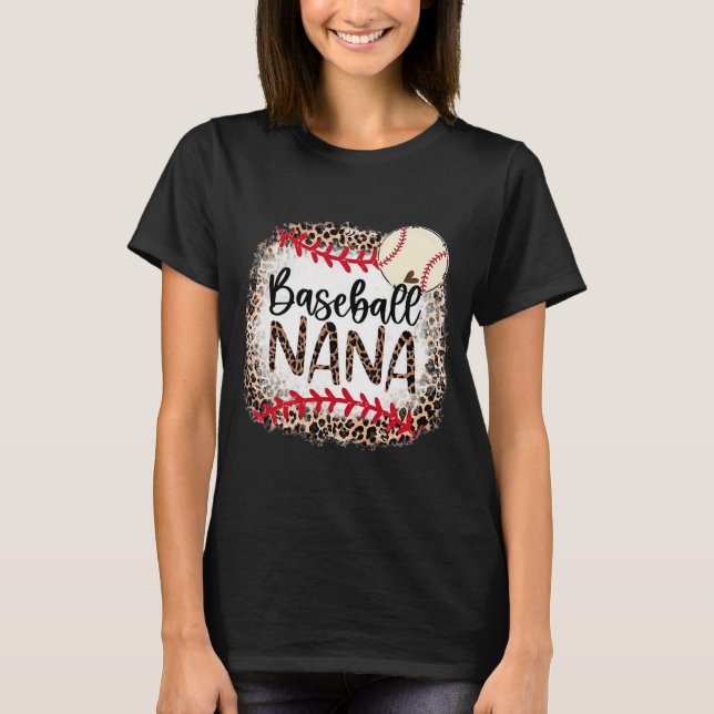 Camiseta Família de Leopardo de Beisebol Nana Softball (Frente)