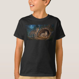 Camiseta Família de Lobos