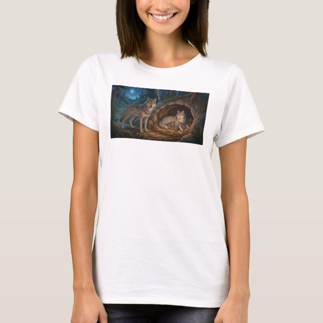 Camiseta Família de Lobos   (Frente)