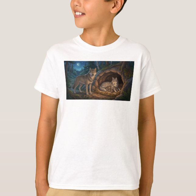 Camiseta Família de Lobos   (Frente)