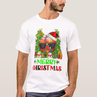 Camiseta Família de Luzes de Árvore de Natal