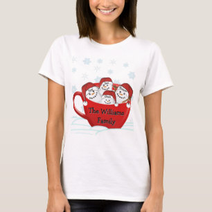 Camiseta Família de Marshmallow com Nomes Personalizados