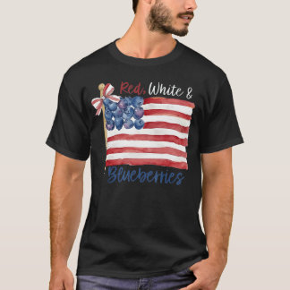 Camiseta Família de Mirtilos Vermelhos e Brancos