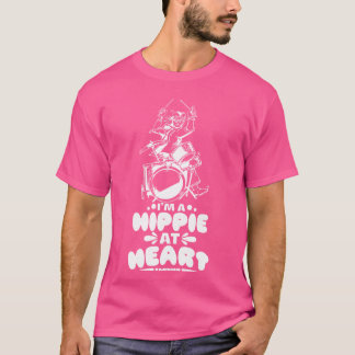Camiseta Família de músicas de bateria de pai hippie mais l