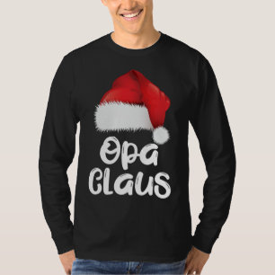 Camiseta Família de Natal Opa Claus Correspondendo Santa Ha