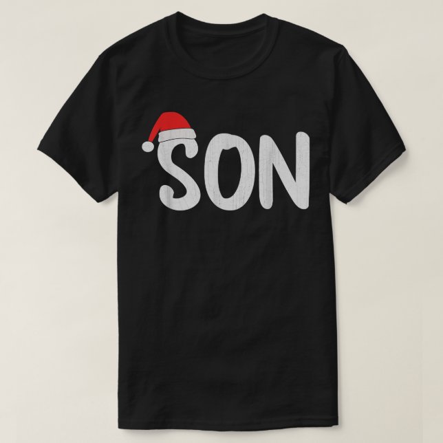 Camiseta Família de Natal Santa Hat Matando Filho Xmas Paja (Frente do Design)