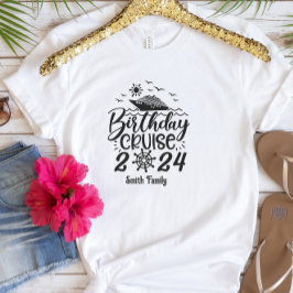 Camiseta Família de Navios de Cruzeiro de Aniversário Perso