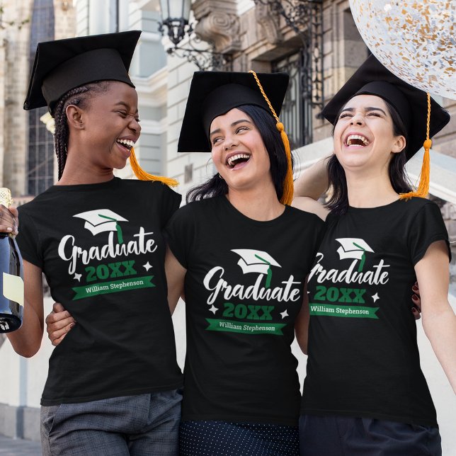 Camiseta Família de nomes de ano personalizado do formando  (Criador carregado)