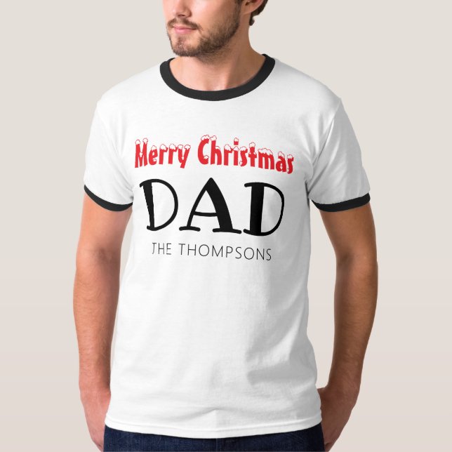 Camiseta Família de Pais Feliz de Natal (Frente)