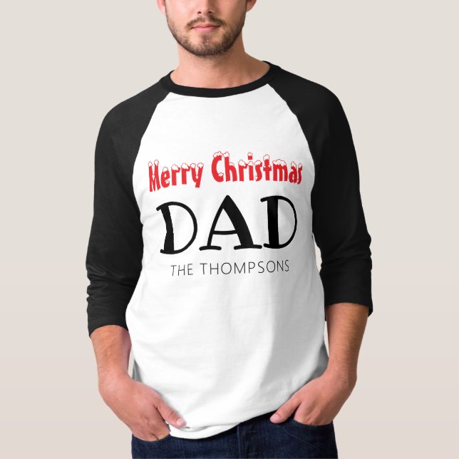 Camiseta Família de Pais Feliz de Natal (Frente)