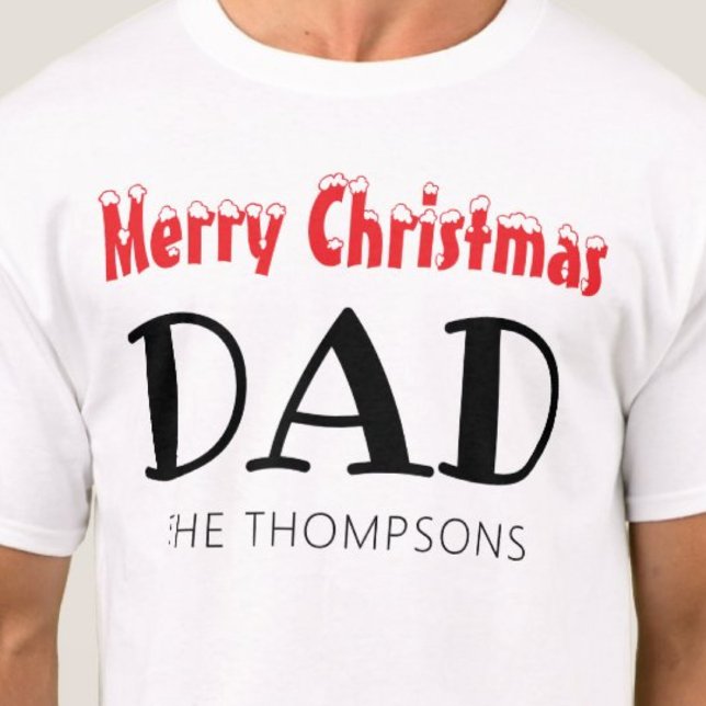 Camiseta Família de Pais Feliz de Natal (Merry Christmas Dad Family T-Shirt)