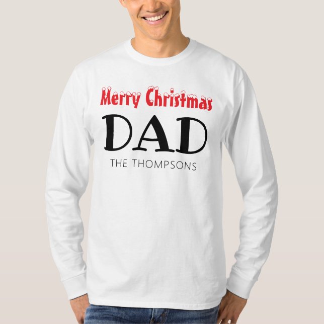 Camiseta Família de Pais Feliz de Natal (Frente)