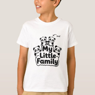 Camiseta Família de Panda Fofa - Pais de Gêmeos
