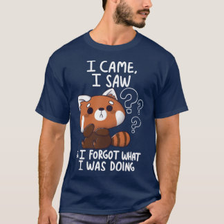 Camiseta Família de Panda Vermelho Esquecido