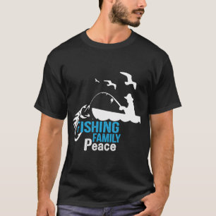 Camiseta Família de Pesca Paz Design de Pescador