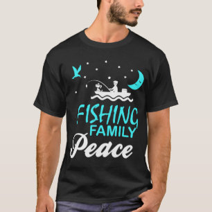 Camiseta Família de Pesca Paz Design de Pescador