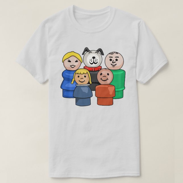 Camiseta Família de Pessoas redondas (Frente do Design)