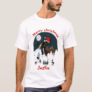 Camiseta família de presentes de natal, personalize o nome