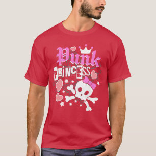 Camiseta Família de Princesa Punk Rocker Rebelde Emo Skate
