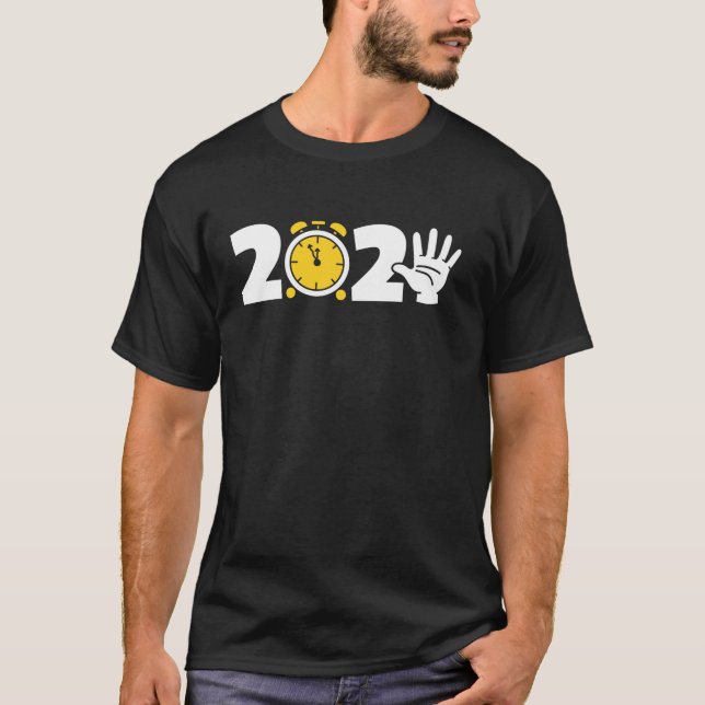 Camiseta Família de Relógios de Festa de Ano Novo do Feliz  (Frente)