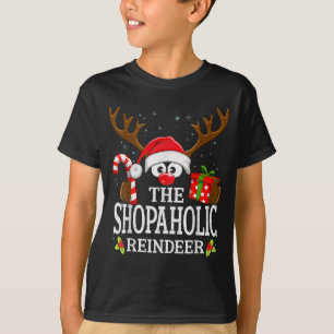 Camiseta Família de Rena do Natal Combinando a Compradora C