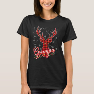 Camiseta Família de Rena Papai Noel de Pijama Combinando Na