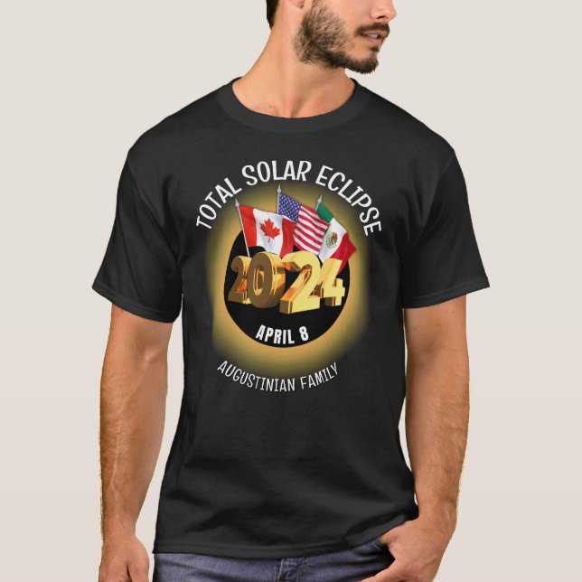 Camiseta Família de Sinalizadores ECLIPSE SOLAR TOTAL 2024  (Frente)
