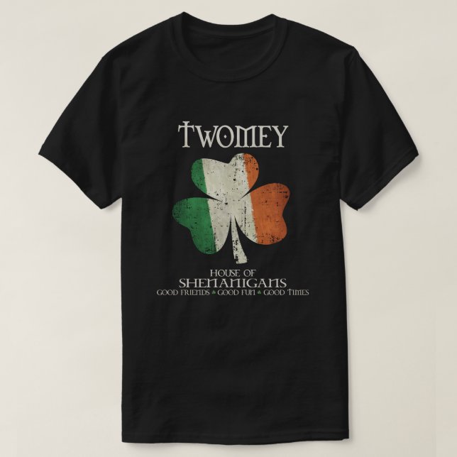 Camiseta Família de sobrenomes da Tuley Irlanda (Frente do Design)