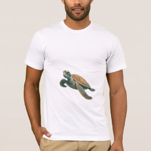 Camiseta Família de tartarugas marinhas no recife de coral: