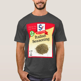 Camiseta Família de tempero de tempero italiano figurino co