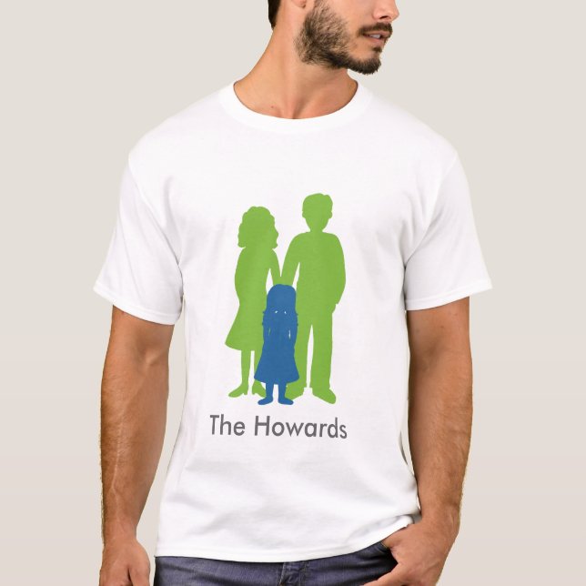 Camiseta Família de três com filha (Frente)