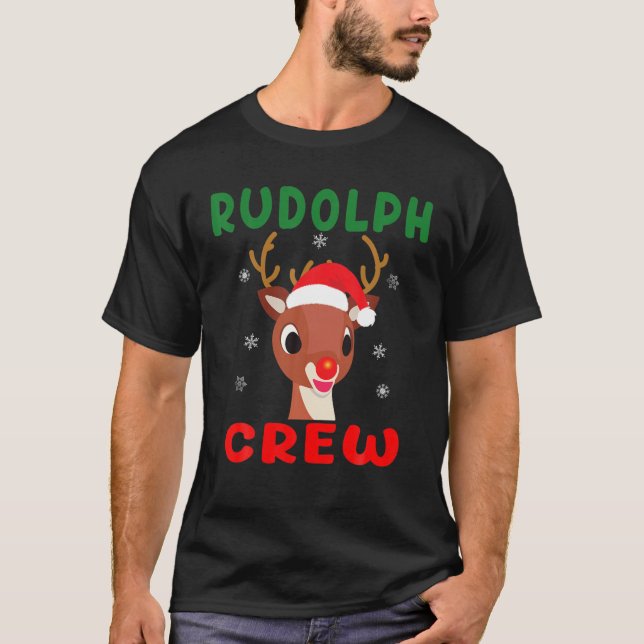 Camiseta Família De Tripulantes De Natal Que Correspondem A (Frente)