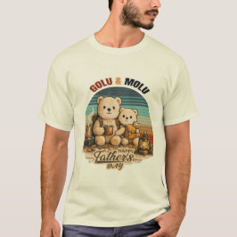 Camiseta Família de Ursos do Dia dos Pais Golu Fofa