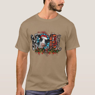 Camiseta Família de Vacas de Natal