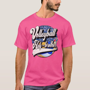 Camiseta Família de Voleibol do Meio Irmão Vintage