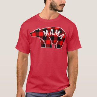 Camiseta Família de Xadrezes de Natal da Mama Bear Matando
