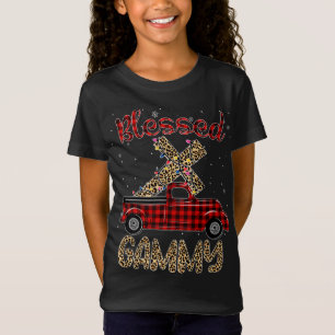 Camiseta Família de Xadrezes Vermelha de Truck, abençoada, 
