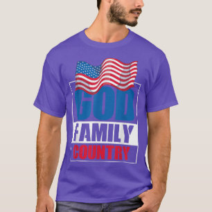 Camiseta Família Deus País Soldado Patrimônio da Bandeira d
