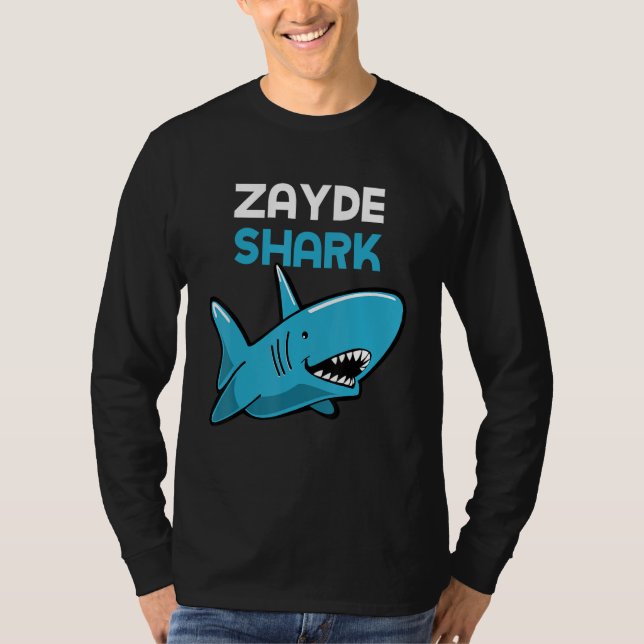 Camiseta Família Divertida do Zayde Shark (Frente)