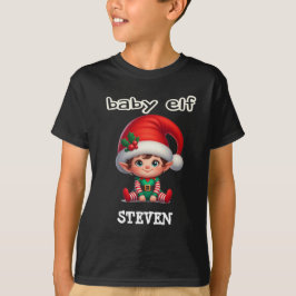 Camiseta Família do bebê elf combinando o natal
