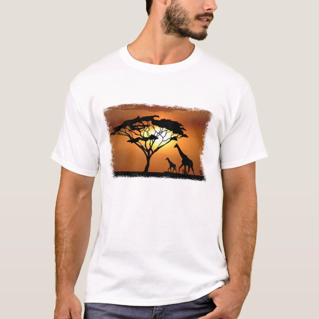 Camiseta família do girafa (Frente)